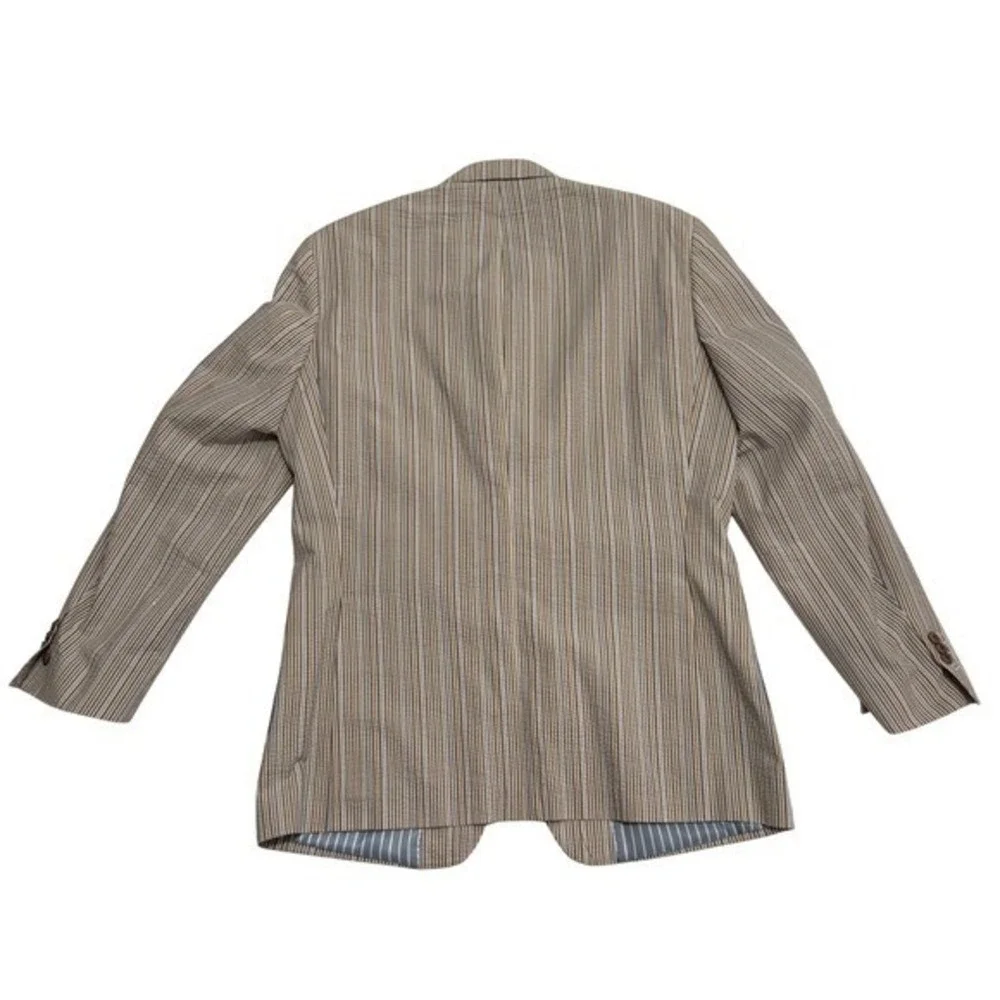 Johnston Murphy Mens Striped‎ Seersucker Blazer Jacket Size M